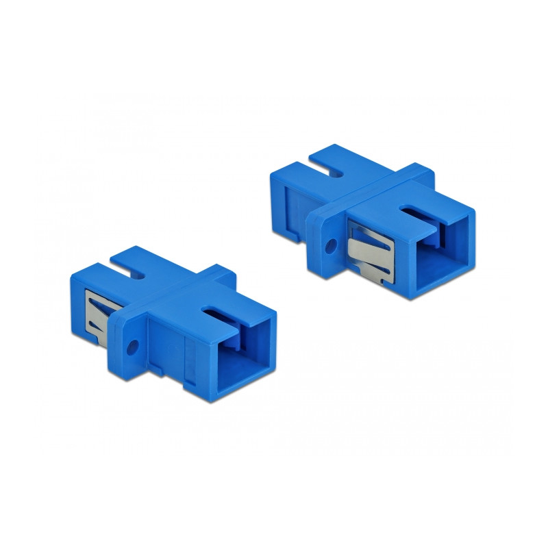 Delock LWL Kupplung SC Simplex Buchse zu SC Simplex Buchse Singlemode 4 Stück blau