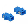 Delock LWL Kupplung SC Simplex Buchse zu SC Simplex Buchse Singlemode 4 Stück blau