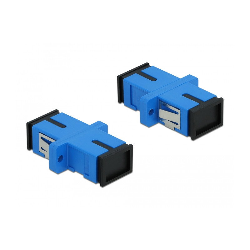 Delock LWL Kupplung SC Simplex Buchse zu SC Simplex Buchse Singlemode 4 Stück blau