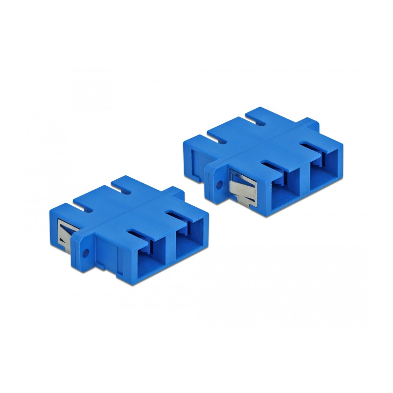 Delock LWL Kupplung SC Duplex Buchse zu SC Duplex Buchse Singlemode 4 Stück blau