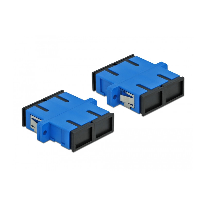 Delock LWL Kupplung SC Duplex Buchse zu SC Duplex Buchse Singlemode 4 Stück blau
