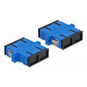 Delock LWL Kupplung SC Duplex Buchse zu SC Duplex Buchse Singlemode 4 Stück blau