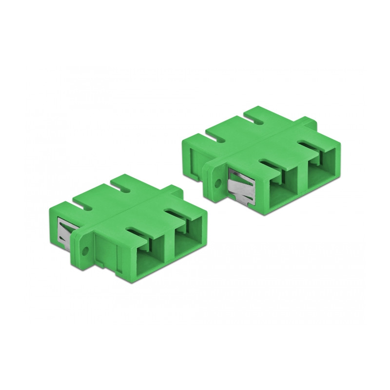 Delock LWL Kupplung SC Duplex Buchse zu SC Duplex Buchse Singlemode 4 Stück grün