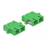Delock LWL Kupplung SC Duplex Buchse zu SC Duplex Buchse Singlemode 4 Stück grün