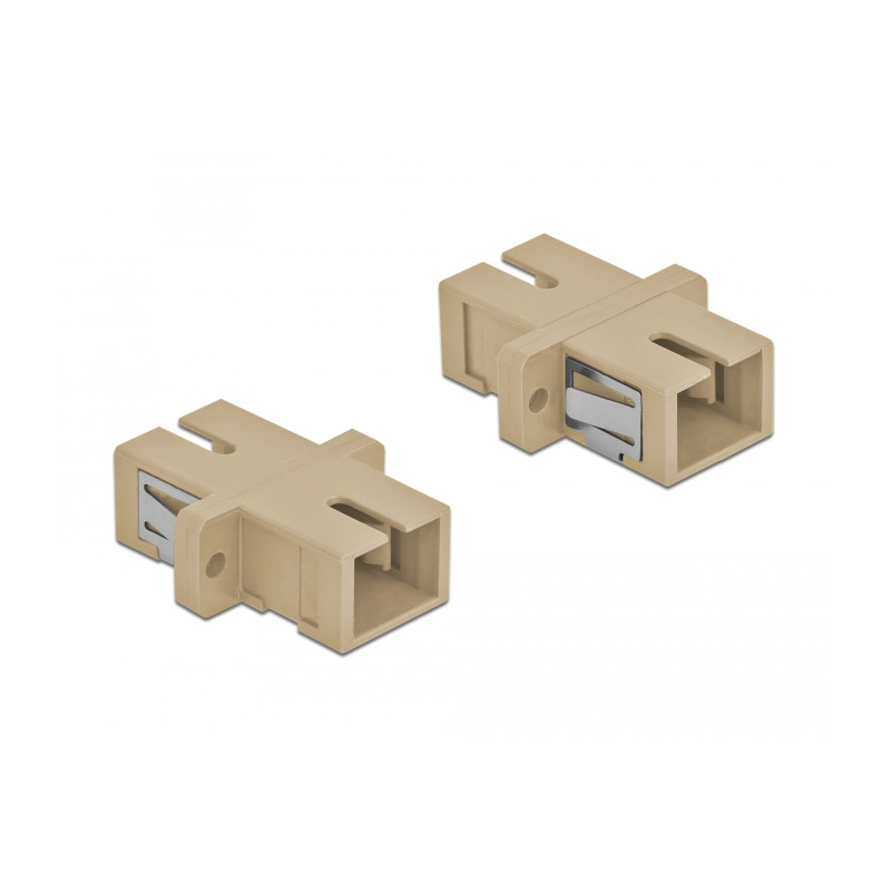 Delock LWL Kupplung SC Simplex Buchse zu SC Simplex Buchse Multimode 4 Stück beige