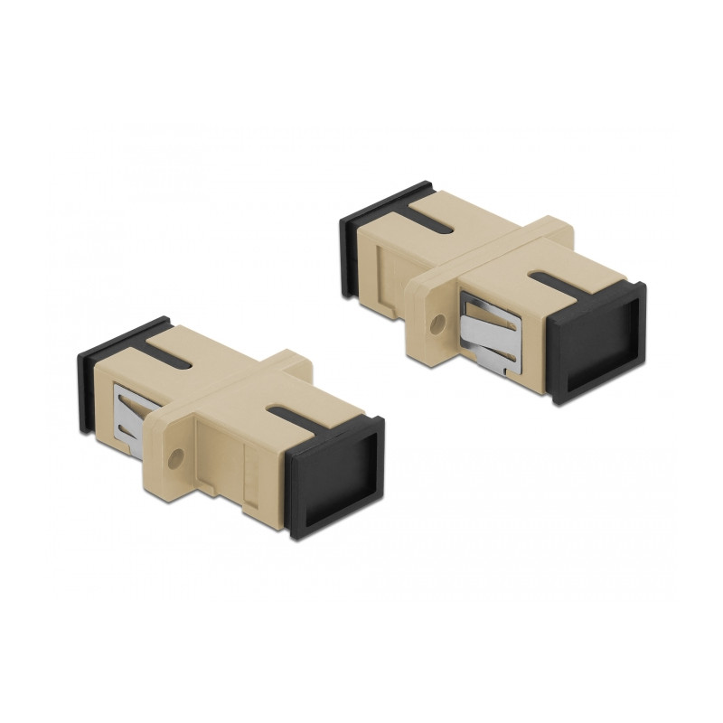 Delock LWL Kupplung SC Simplex Buchse zu SC Simplex Buchse Multimode 4 Stück beige