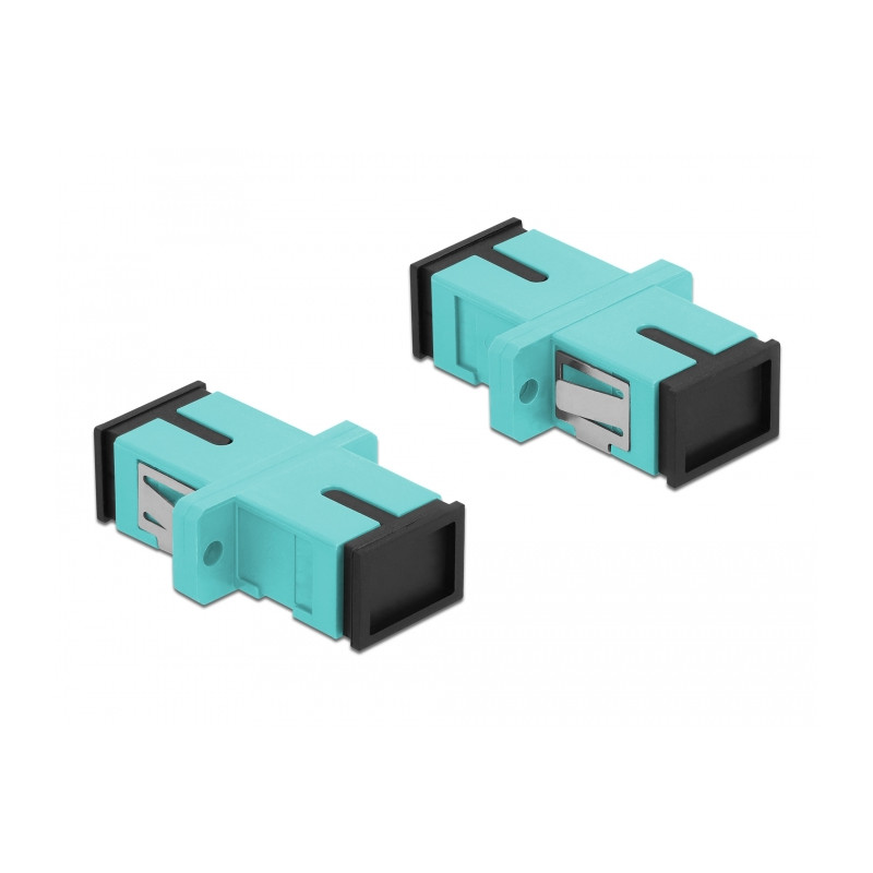 Delock LWL Kupplung SC Simplex Buchse zu SC Simplex Buchse Multimode 4 Stück hellblau