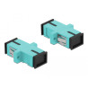 Delock LWL Kupplung SC Simplex Buchse zu SC Simplex Buchse Multimode 4 Stück hellblau