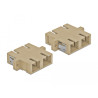 Delock LWL Kupplung SC Duplex Buchse zu SC Duplex Buchse Multimode 4 Stück beige