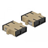 Delock LWL Kupplung SC Duplex Buchse zu SC Duplex Buchse Multimode 4 Stück beige
