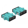 Delock LWL Kupplung SC Duplex Buchse zu SC Duplex Buchse Multimode 4 Stück hellblau