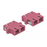 Delock LWL Kupplung SC Duplex Buchse zu SC Duplex Buchse Multimode 4 Stück violett