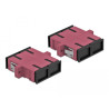Delock LWL Kupplung SC Duplex Buchse zu SC Duplex Buchse Multimode 4 Stück violett