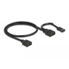 Delock RGB Anschlusskabel 3 Pin für 5 V RGB / ARGB LED Beleuchtung mit 2 x 3 Pin Buchse 50 cm