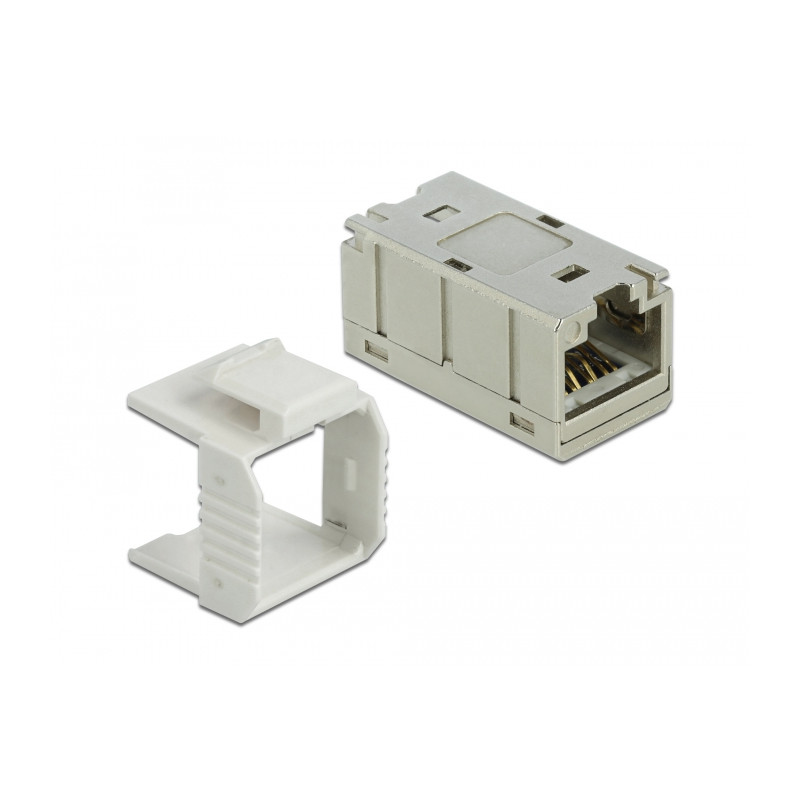Delock Adapter RJ45 Buchse zu RJ45 Buchse kompakt Cat.6A Metall