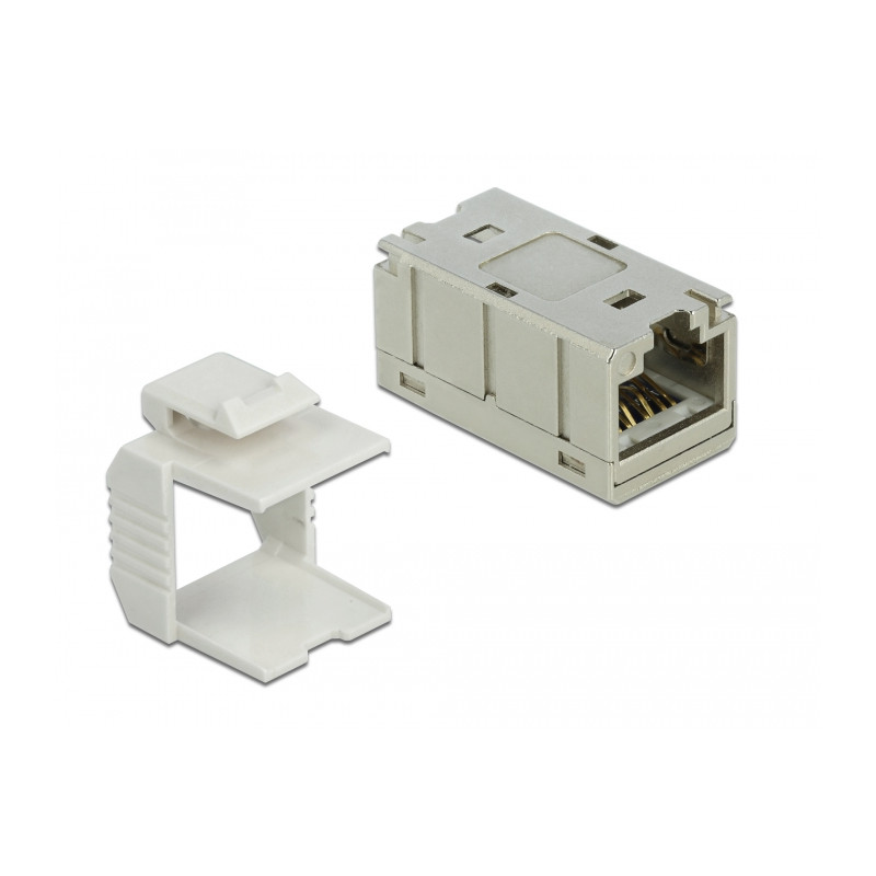 Delock Adapter RJ45 Buchse zu RJ45 Buchse kompakt Cat.6A Metall