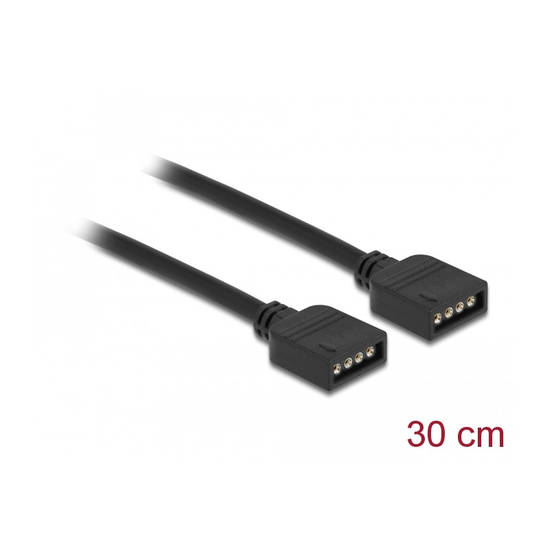 Delock RGB Anschlusskabel 4 Pin für 12 V RGB LED Beleuchtung 30 cm
