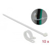 Delock Befestigungsschelle 25,4 mm mit Kabelbinder L 300 x B 7,2 mm weiß