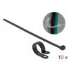 Delock Befestigungsschelle 25,4 mm mit Kabelbinder L 300 x B 7,2 schwarz