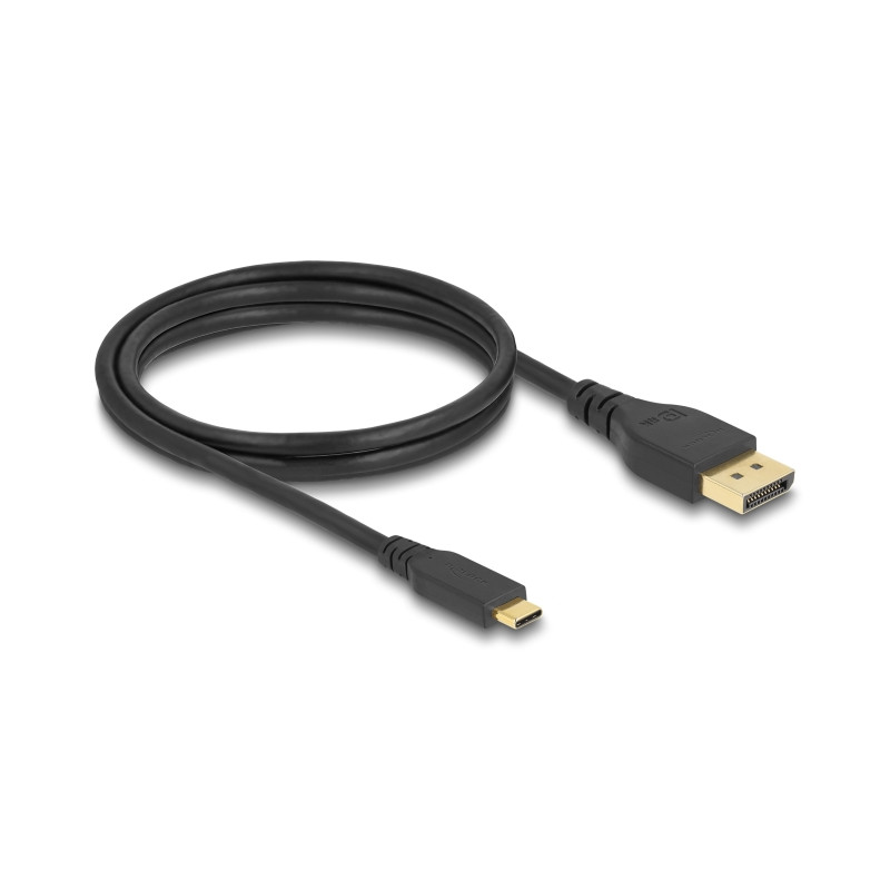 Delock Bidirektionales USB Type-C™ zu DisplayPort Kabel (DP Alt Mode) 8K 60 Hz 1,5 m DP 8K zertifiziert