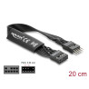 Delock HD Audio Flachbandkabel Mainboard Verlängerungskabel 9 Pin Pfostenstecker zu Pfostenbuchse 20 cm schwarz