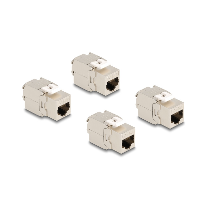 Delock Keystone Modul RJ45 Buchse Cat.6A STP 4 Stück
