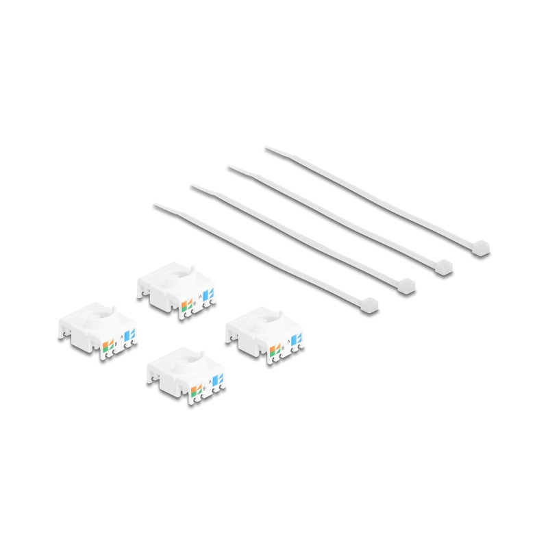 Delock Keystone Modul RJ45 Buchse Cat.6A STP 4 Stück