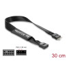 Delock HD Audio Flachbandkabel Mainboard Verlängerungskabel 9 Pin Pfostenstecker zu Pfostenbuchse 30 cm schwarz