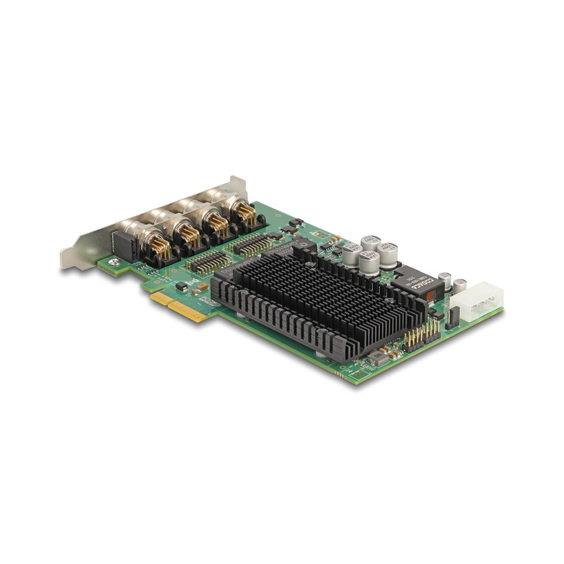 Delock PCI Express x4 Netzwerkkarte Gigabit LAN 4 x M12 mit PoE+ i350