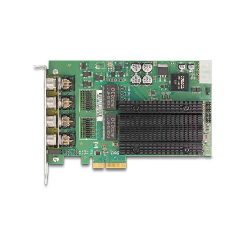 Delock PCI Express x4 Netzwerkkarte Gigabit LAN 4 x M12 mit PoE+ i350