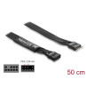 Delock HD Audio Flachbandkabel Mainboard Verlängerungskabel 9 Pin Pfostenstecker zu Pfostenbuchse 50 cm schwarz