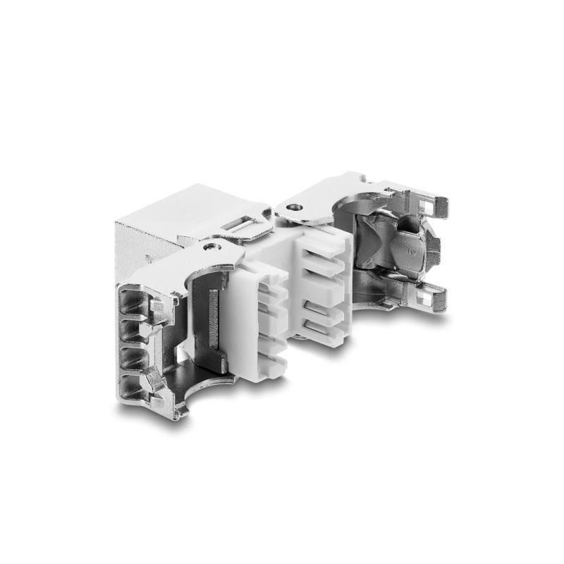 Delock Keystone Modul RJ45 Buchse zu LSA Cat.6A geschirmt werkzeugfrei