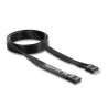 Delock HD Audio Flachbandkabel Mainboard Verlängerungskabel 9 Pin Pfostenstecker zu Pfostenbuchse 70 cm schwarz