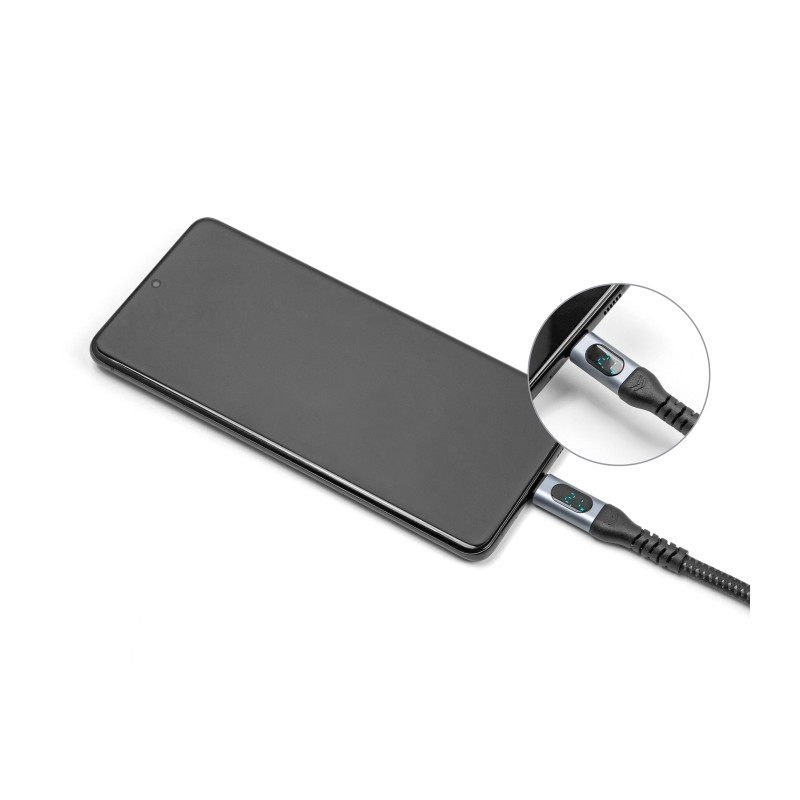 Delock USB 40 Gbps Daten- und Schnellladekabel koaxial 1 m 8K 60 Hz USB PD 3.1 Extended Power Range 240 W