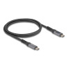 Delock USB 40 Gbps Daten- und Schnellladekabel koaxial 1 m 8K 60 Hz USB PD 3.1 Extended Power Range 240 W