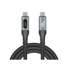 Delock USB 40 Gbps Daten- und Schnellladekabel koaxial 1 m 8K 60 Hz USB PD 3.1 Extended Power Range 240 W