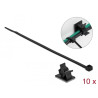 Delock Kabelklemme 25 x 18 mm mit Kabelbinder L 200 x B 3,6 mm schwarz