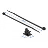 Delock Kabelklemme 25 x 18 mm mit Kabelbinder L 200 x B 3,6 mm schwarz