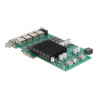 Delock PCI Express x4 Netzwerkkarte Gigabit LAN 4 x RJ45 mit PoE+ i350