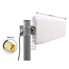 Delock LTE Antenne SMA Stecker 7 - 9 dBi direktional mit Anschlusskabel (RG-58, 5 m) weiß outdoor
