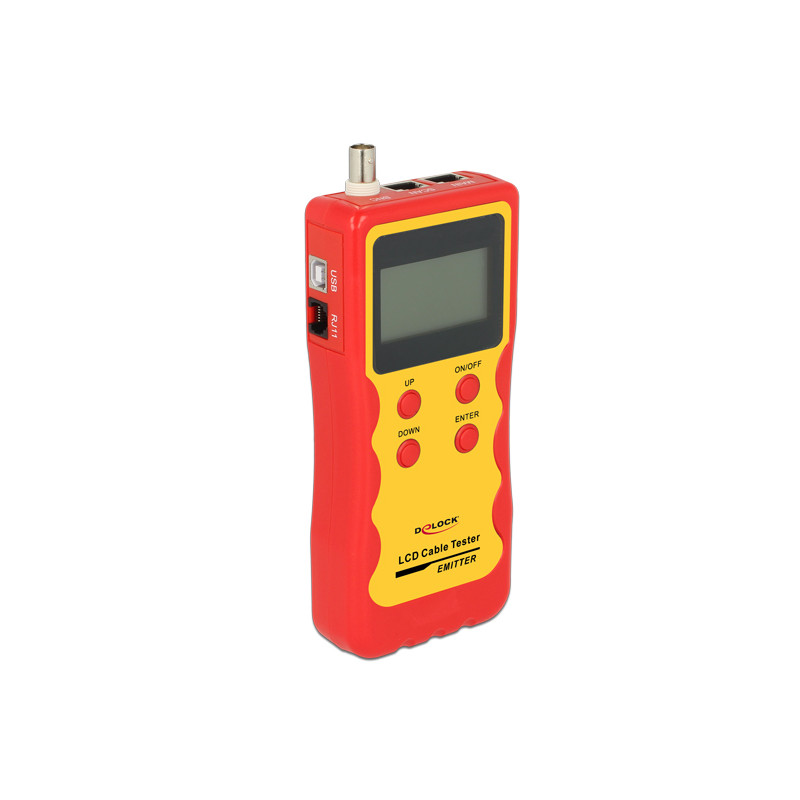 Delock LCD Kabeltester RJ45 / RJ12 / BNC / USB
