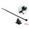 Delock Kabelklemme 37 x 18 mm mit Kabelbinder L 300 x B 4,8 mm schwarz
