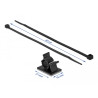 Delock Kabelklemme 37 x 18 mm mit Kabelbinder L 300 x B 4,8 mm schwarz