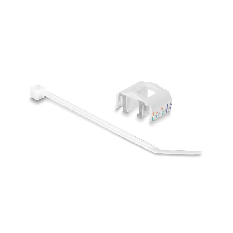 Delock Keystone Modul RJ45 Buchse zu LSA Cat.6A geschirmt werkzeugfrei mit Staubschutzklappe
