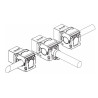 Delock Keystone Modul RJ45 Buchse zu LSA Cat.6A geschirmt werkzeugfrei mit Staubschutzklappe