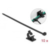 Delock Kabelklemme 41 x 25 mm mit Kabelbinder L 250 x B 7,2 mm schwarz