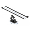 Delock Kabelklemme 41 x 25 mm mit Kabelbinder L 250 x B 7,2 mm schwarz