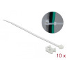Delock Schraubhalter 15 x 10 mm mit Kabelbinder L 200 x B 3,6 mm weiß