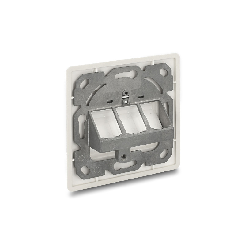 Delock Keystone Anschlussdose 3 Port kompakt