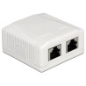 Delock Netzwerk Anschlussdose 2 Port Cat.6A LSA
